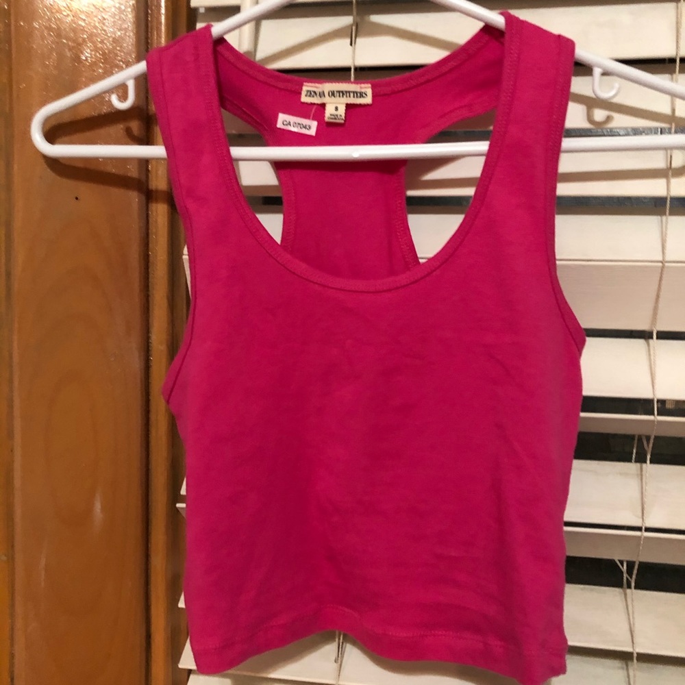 💕 Crop racerback tank top yoga casual